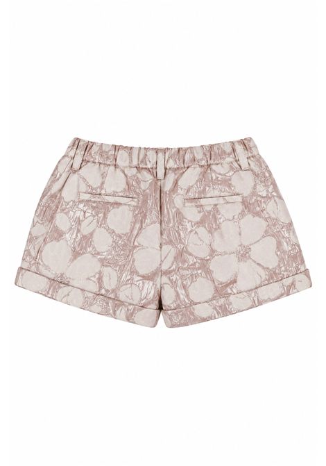 Shorts a fiori BAJE STUDIO KIDS | BA0SS26010CREME FAWN